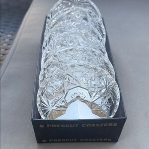 Anchor Hocking Clear Glass Coasters Set